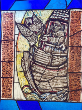 Ausschnitt aus dem Kirchenfenster 4